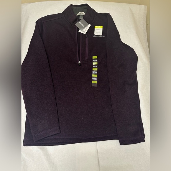 NWT;Eddie Bauer Radiator Fleece Quarter-Zip Pullover Sweater - Picture 2 of 6